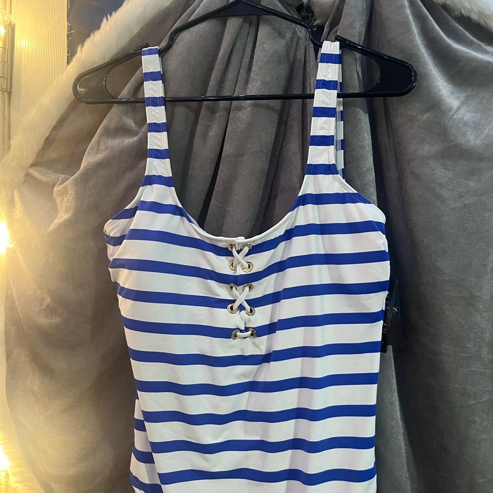 Ralph Lauren Blue and White Striped Camisole